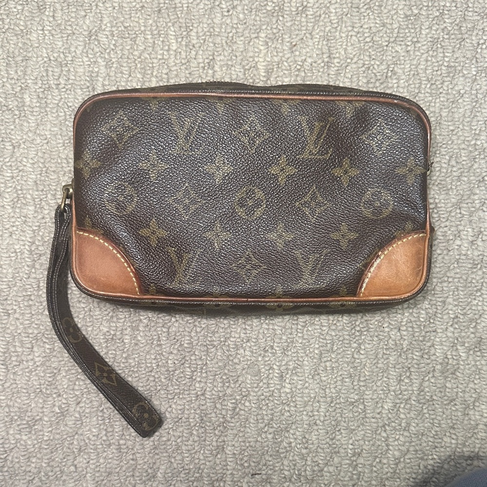 LOUIS VUITTON Marly Dragonne PM business clutch bag Monogram canvas